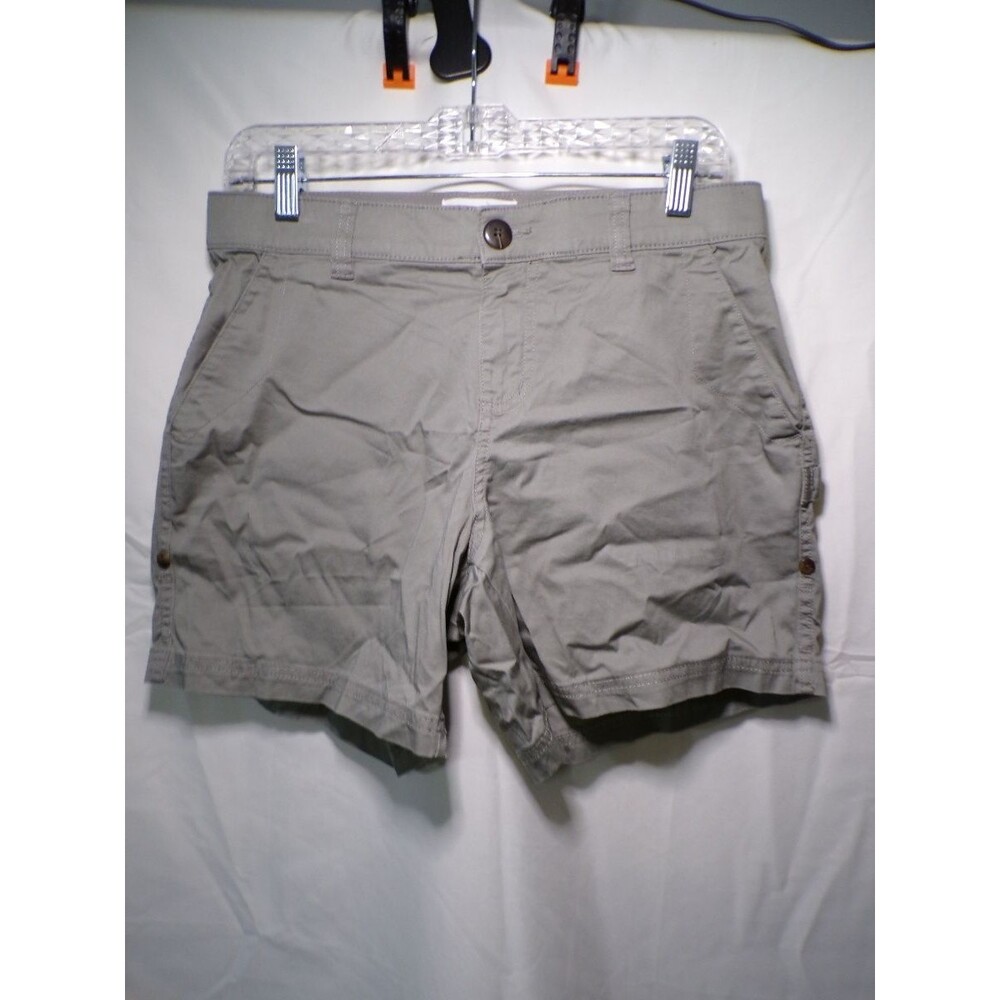Boston Traders Women's Chino Shorts Size 6 Beige Mid-Rise Cuffed